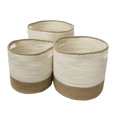 Jute Storage set/3 Basket Door Handle at online8 furniture store Auckland