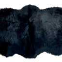 Kaikoura Long Wool Double NZ Sheepskin Rug - Black at online8 furniture store Auckland