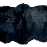 Kaikoura Long Wool Double NZ Sheepskin Rug - Black at online8 furniture store Auckland