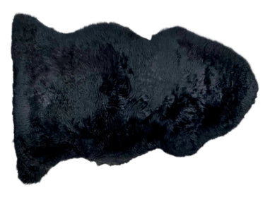 Kaikoura Long Wool Single NZ Sheepskin Rug - Black at online8 furniture store Auckland