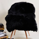 Kaikoura Long Wool Single NZ Sheepskin Rug - Black at online8 furniture store Auckland