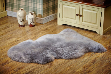 Kaikoura Long Wool Single NZ Sheepskin Rug - Gray at online8 furniture store Auckland