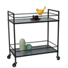 Kailman Metal Bar Cart - Black at online8 furniture store Auckland
