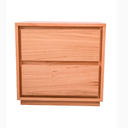 Kansas 2 Drawer Bedside Table - Natural at online8 furniture store Auckland