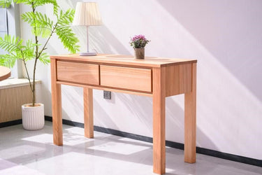 Kansas 3 Drawers Hall Table - Natural at online8 furniture store Auckland