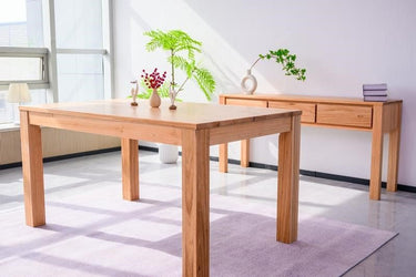 Kansas 3 Drawers Hall Table - Natural at online8 furniture store Auckland