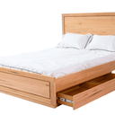 Kansas Queen Bed W/Drawers - Natural at online8 furniture store Auckland