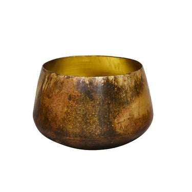KELDA Metal Pots Jarn S/2 - Antique Gold at Online8 Furniture Auckland NZ