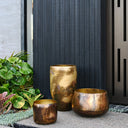 KELDA Metal Pots Jarn S/2 - Antique Gold at Online8 Furniture Auckland NZ