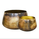 KELDA Metal Pots Jarn S/2 - Antique Gold at Online8 Furniture Auckland NZ