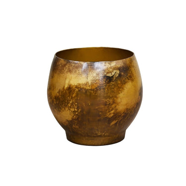 KELDA Metal Pots Malese S/2 - Antique Gold at Online8 Furniture Auckland NZ
