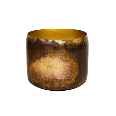 KELDA Metal Pots Plath S/3 - Antique Gold at Online8 Furniture Auckland NZ