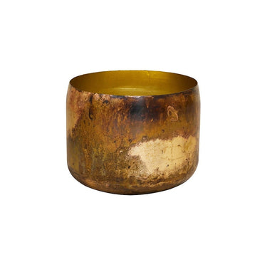 KELDA Metal Pots Plath S/3 - Antique Gold at Online8 Furniture Auckland NZ