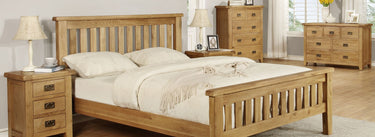 Kensington Oak Bedroom Suite - 4 Piece at online8 furniture store Auckland