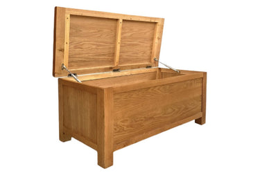 Kensington Oak Blanket Box at online8 furniture store Auckland