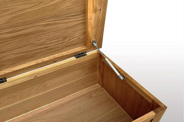 Kensington Oak Blanket Box at online8 furniture store Auckland