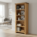 Kensington Oak Bookcase - 1800x600 at online8 furniture store Auckland
