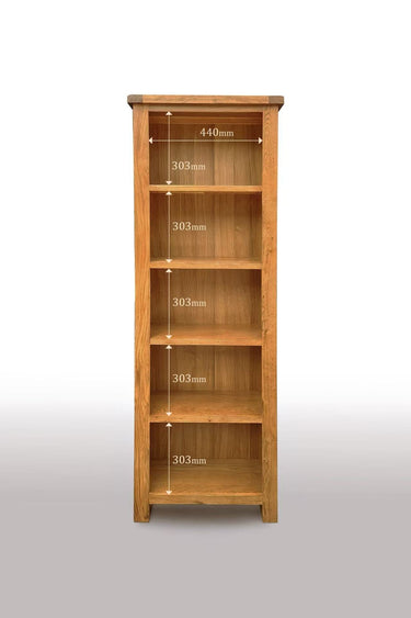 Kensington Oak Bookcase - 1800x600 at Online8 Furniture Auckland NZ