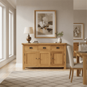 Kensington Oak Buffet Table - 1480mm at online8 furniture store Auckland
