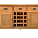 Kensington Oak Buffet Table with Wine Rack at online8 furniture store Auckland