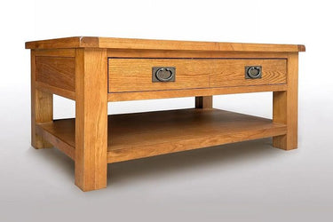 Kensington Oak Coffee Table with One Drawer at online8 furniture store Auckland