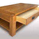 Kensington Oak Coffee Table with One Drawer at online8 furniture store Auckland