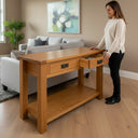 Kensington Oak Console Table at online8 furniture store Auckland
