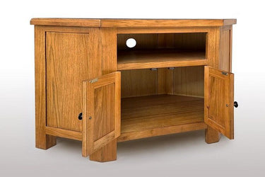Kensington Oak Corner TV Unit at online8 furniture store Auckland