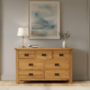 Kensington Oak Dressing Table with Mirror at online8 furniture store Auckland