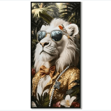 King Lion Framed Canvas Wall Art at online8 furniture store Auckland