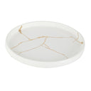 Kintsugi-Look Porcelain Plate Cream at online8 furniture store Auckland