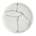 Kintsugi-Look Porcelain Plate Cream at online8 furniture store Auckland