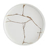 Kintsugi-Look Porcelain Plate Cream at online8 furniture store Auckland