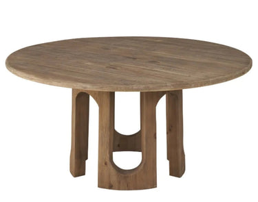 Kirill Round Dining Table – Reclaimed Pine at online8 furniture store Auckland