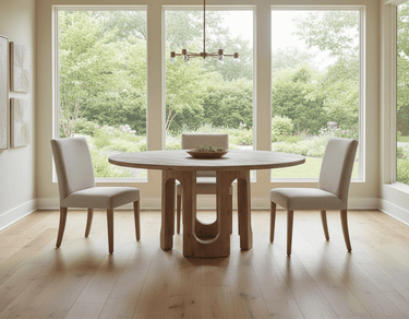 Kirill Round Dining Table – Reclaimed Pine at online8 furniture store Auckland