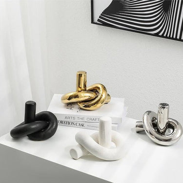 Knot Ornament - White at online8 furniture store Auckland