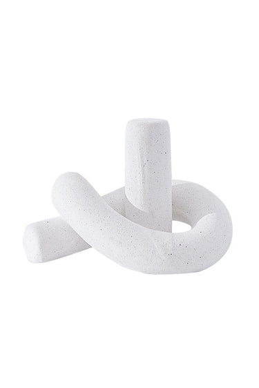 Knot Ornament - White at online8 furniture store Auckland