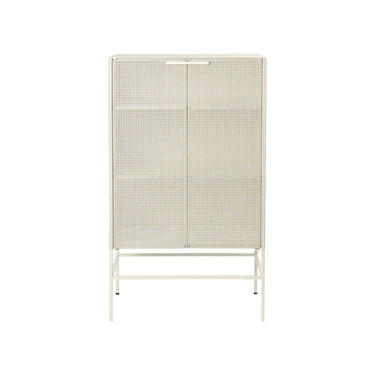 KRISTINA DAM Grid Cabinet - Beige Steel at Online8 Furniture Auckland NZ