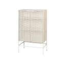 KRISTINA DAM Grid Cabinet - Beige Steel at Online8 Furniture Auckland NZ