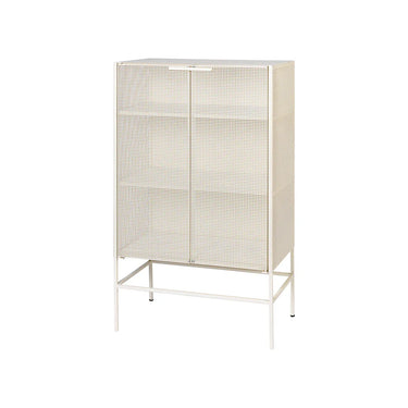 KRISTINA DAM Grid Cabinet - Beige Steel at Online8 Furniture Auckland NZ