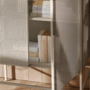 KRISTINA DAM Grid Cabinet - Beige Steel at Online8 Furniture Auckland NZ