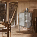 KRISTINA DAM Grid Cabinet - Beige Steel at Online8 Furniture Auckland NZ