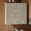 KRISTINA DAM Grid Wall Cabinet - Beige Steel at Online8 Furniture Auckland NZ