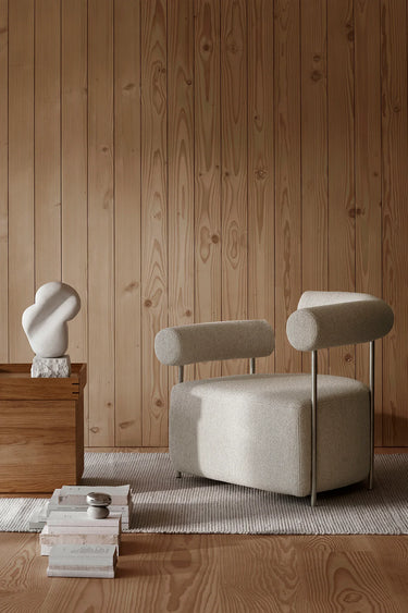 KRISTINA DAM Solitude Lounge Chair - Beige at Online8 Furniture Auckland NZ