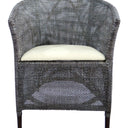 Kuta Armchair - Black/Grey W=wash & Oatmeal at online8 furniture store Auckland