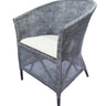 Kuta Armchair - Black/Grey W=wash & Oatmeal at online8 furniture store Auckland