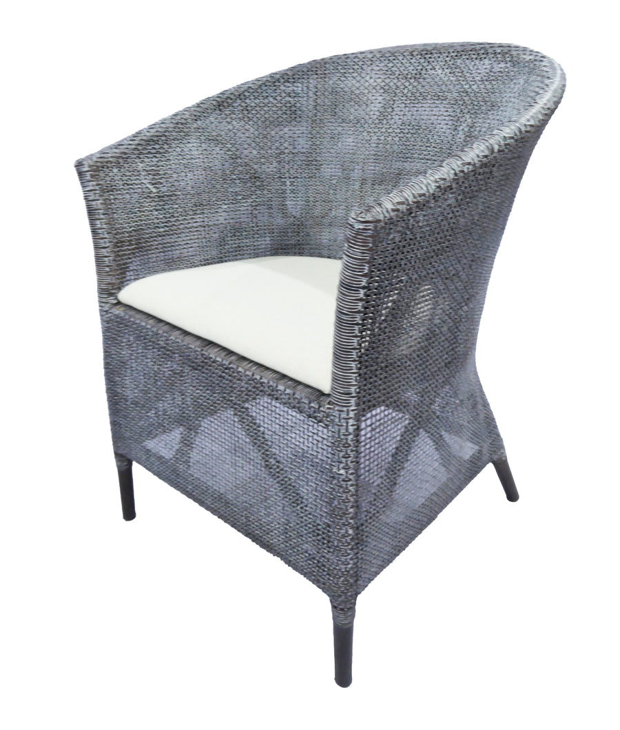 Kuta Armchair Black Grey Wash Oatmeal — Online8 Auckland NZ