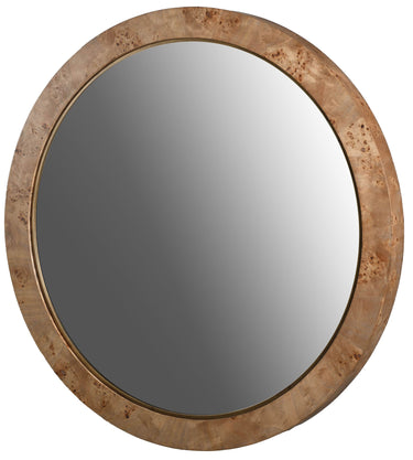 La Pastiche Havana Burl Framed Round Wall Mirror at online8 furniture store Auckland