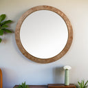 La Pastiche Havana Burl Framed Round Wall Mirror at online8 furniture store Auckland