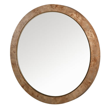 La Pastiche Havana Burl Framed Round Wall Mirror at online8 furniture store Auckland